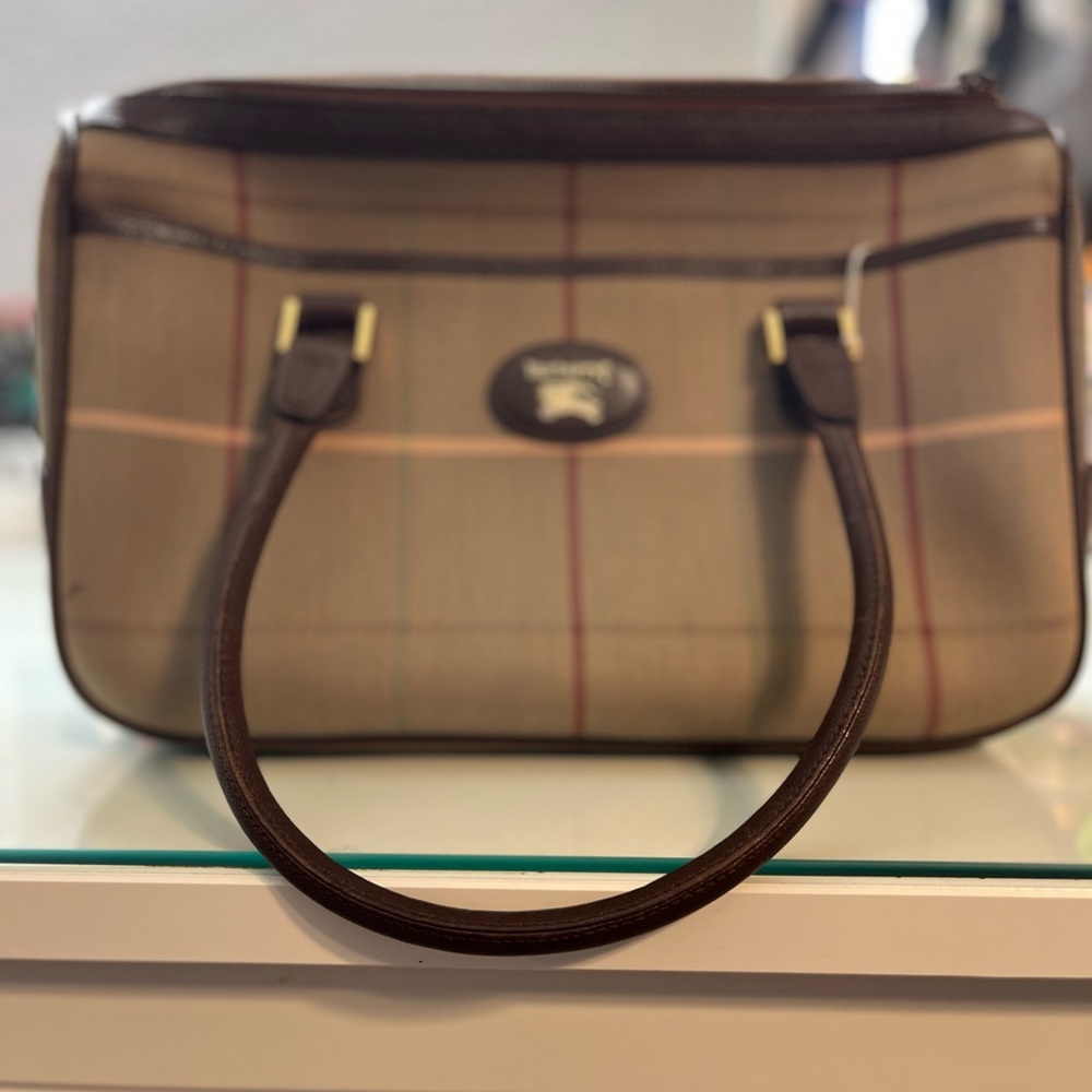 Authentic Burberry Tan and Brown Women's Bag